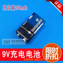 9V rechargeable battery large capacity power failure phase alarm broken line alarm vibration alarm special 9V battery