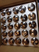 16mm special logo metal button switch reset power switch waterproof LED light Angel eye ring