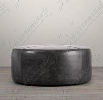 European leather shoe stool shopping mall clothing store round rest stool sofa stool large round stool seat cloakroom stool