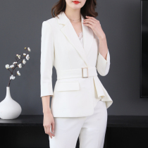 White suit womens suit temperament fashion dress OL business dress 2021 autumn new business suit suit