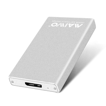 MAIWO McWaud K1942M silver aluminum alloy mSATA turn type-c connector SSD Solid mobile hard drive box