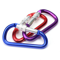 Outdoor D type safety buckle abrasion-proof anti-rust quick hanging buckle Mountaineering camping High strength aluminium alloy key buckle fine work version