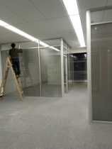 Hunan Changsha Zhuzhou Xiangtan office glass high partition wall 85 double glass with blinds factory direct sales