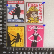 Heart embroidery YD02 embroidered veteran female firefighter Mountaineering Rock climbing fashion beauty back adhesive cloth