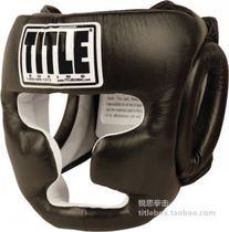 (Original) TITLE Boxing Helmet Professional Training Competition Muay Thai Sanda Head Leather Black Men and Women