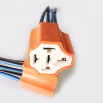 High temperature resistant ceramic relay socket car lamp holder universal plus coarse copper wire 4 inserts 5-plug relay plug