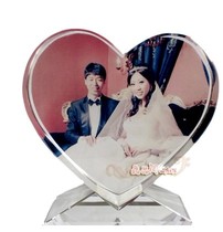 Personality custom crystal image photo making gift for girlfriend wedding gift birthday gift peach heart setting