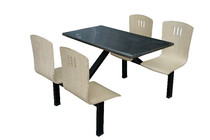 Division Dining Table And Chairs Manufacturer Direct Sales Four Bits Stainless Steel Backrest Dining Table And Chairs Staff Canteen Dining Room Dining Table