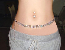 Brilliant Mans posture ultra-shiny version 100 lap water drill waist chain Fashion metal girdle woman decoration one-piece dress anti-scraping hip chain