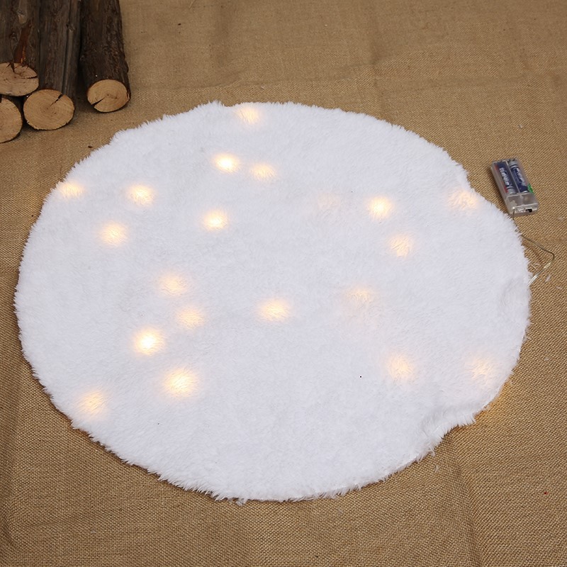 White decoration O-product scene layout snowman snow carpet Christmas ornaments round blanket scene layout