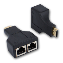 HDMI extender 30 m dual network cable network to RJ-45 CAT 5E 6 network port converter engineer