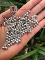 New environmental protection bright silver loose beads 5mm electroplating silver white plastic beads DIY material National handmade beads
