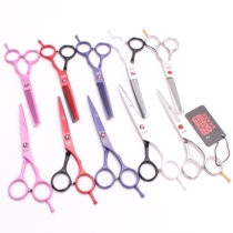 5 5 5-inch fire artisan colored baking finish with single tail professional flat cut tooth cut and haircut scissors Liu Hai beat thin haircut
