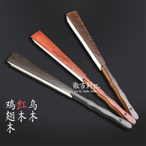 Red Wood Mulliga Chicken Wings Wood Slats 10 Inch Blank Xuan Paper Fan Face Painting and calligraphy Creative folding fan solid wood Bamboo Core