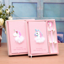 Girl's Heart Flamingo Unicorn Small Fresh Korean Handbook Creative Notepad Handbook Notebook Stationery