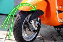 VESPA Spring Sprint 150 original front shock absorber triangle rubber parts Front shock absorber cover