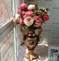 Simulation flower European style core peony nine-color high-grade simulation flower fake flower simulation plant set wedding decoration