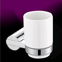 German high end solid total copper gargling cup shelf Single cup rack suit with ceramic cup bathroom five gold pieces