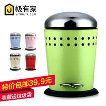 Hot sale European stainless steel creative home living room kitchen bathroom pedal trash can