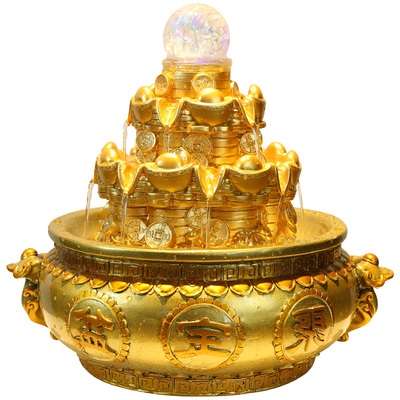 Lixing flowing water ornaments make money make money fountain decoration office cornucopia eight ways to get wealth opening gifts