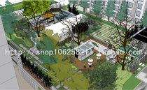 Tianjin TEDA style bamboo border Chinese residential area landscape design plan text 92p