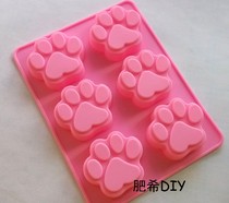 DIY handmade soap breast milk soap silicone mold cake chocolate mold 6 hole cat claws