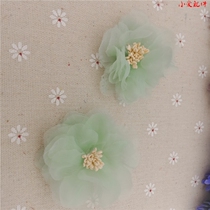 Shoes Flower Flower ring DIY plum flower Accessories Accessories Handmade Material Silk Flowers Fake Flowers emulated floral head ring