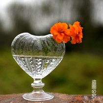 Transparent glass countertop vase creative love vase hydroponic decorative utensils home accessories
