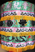 Double-grass dragon eight immortals big umbrella big treasure cover Huanglong umbrella cover out of the battle with big umbrella embroidery high 1 meter diameter 0 8 meters