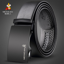 Scarecrow mens belt leather automatic buckle business leisure belt young and middle-aged student belt Korean tide