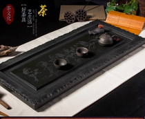 Upscale Ukkim stone tea tray stone Kung fu tea with stone whole natural black gold stone tea sea tea National Taiwans special price