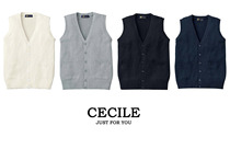 Japan purchases a ceclie open shirt JK school uniform vest full cotton sailor uniform front open knitted vest