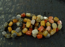 Natural primary color Gobi jade bracelet Xinjiang Karamay gold silk jade bracelet original stone bracelet