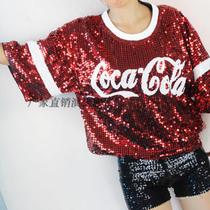 New DS street dance hip-hop costume modern dance sequined womens performance uniform jazz dance suit