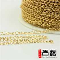 Gold Plated Diy Accessories Handmade Necklace Bracelet Tail Chain Extension Chain Material Width 2 8MM