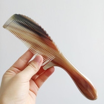 Old horns thick and long old white buffalo horn comb fine-toothed straight hair comb red red red