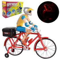 Electric doll riding bicycle electric character cycling childrens music luminous toy stall supply manufacturer