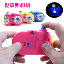 Childrens simulation camera mini projector children gift luminous toys wholesale Square night market stalls supply