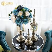 TV cabinet home accessories Vase decoration American living room porch ornaments European wine cabinet light luxury craft display high