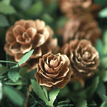 Nordic living room decoration handmade selection pure natural rose Pine Cone Natural dried flower decoration rattan wreath diy