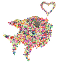 Fish tank decorative bottom stone color stone landscape stone head paving cylinder bottom stone aquarium bottom sand stone decorative stone Wu 500g