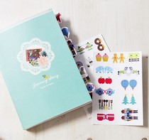 Korean Stationery 7321 Illustrated Page Label) Scandinavian Style (4 in)