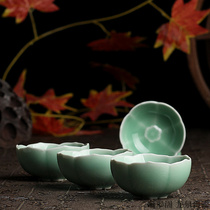 Longquan celadon Zen plum blossom tea cup Kung Fu Small teacup Master Cup individual cup one Cup special