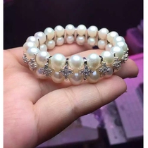 diy Goddess Gao Yuanyuan Same Accessories 925 Silver Pearl Necklace Bracelet Double Row Three Row Rhinestone Accessories