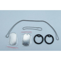 Stainless steel dog tag and stainless steel bead chain set military brand pet tag tag metal ID card