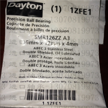 American DAYTON bearing SMR126ZZ stainless steel bearing inner diameter 6 outer diameter 12 height 4mm