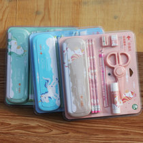 Little fish 3230 stationery gift box set Value student gift box combination Pencil scissors ruler stationery