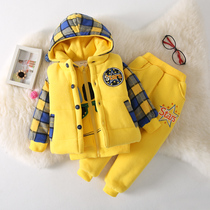 Childrens clothing Boy winter clothing set 1-3 years old childrens clothes One and a half years old male baby winter clothing 0-1-2 years old tide