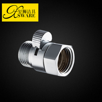 All copper 4 points internal and external wire shower nozzle quick switch ceramic valve core straight-through valve with switch