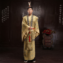 Qin and Han Dynasties minister suit Samurai suit Prince suit Mens ancient costume Han suit Annual meeting sketch drama stage performance suit